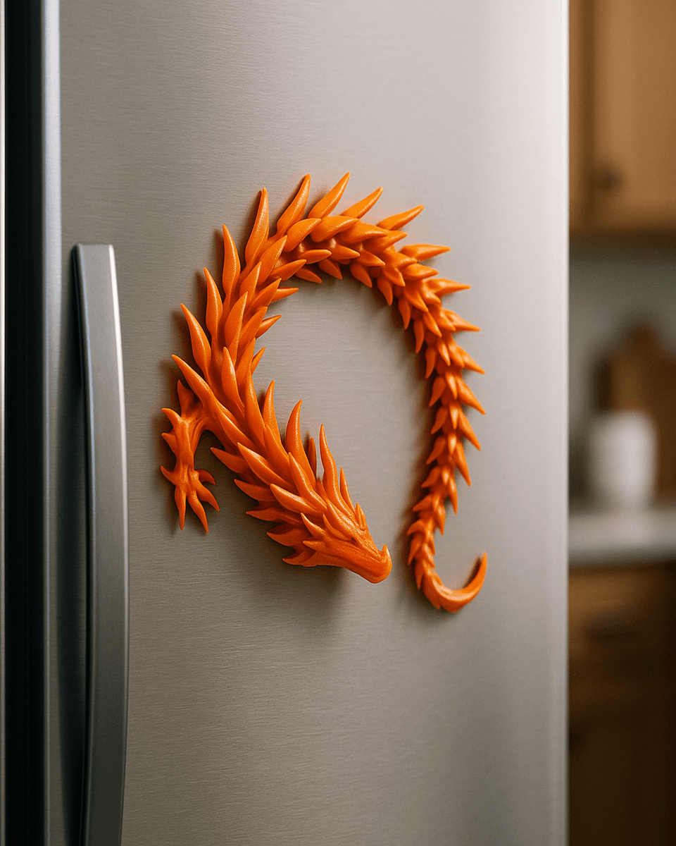 Articulated Dragon Figure – Orange Edition