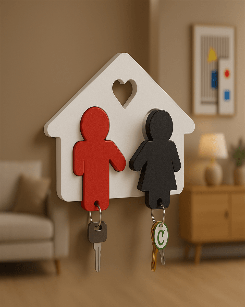 Couple Key Holder –  Wall Organizer