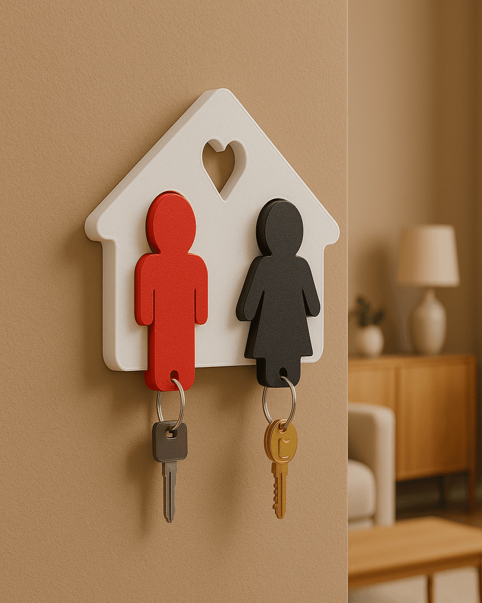 Couple Key Holder –  Wall Organizer