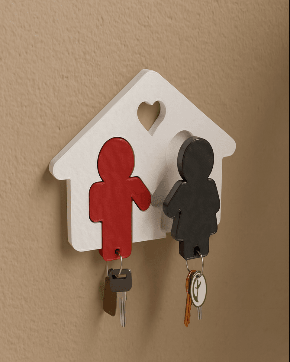 Couple Key Holder –  Wall Organizer