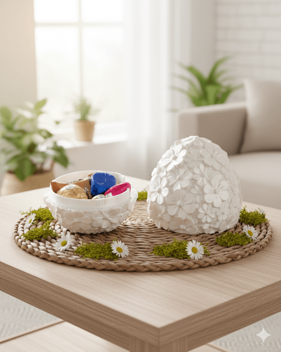 Floral Easter Egg Hidden Chocolate Holder