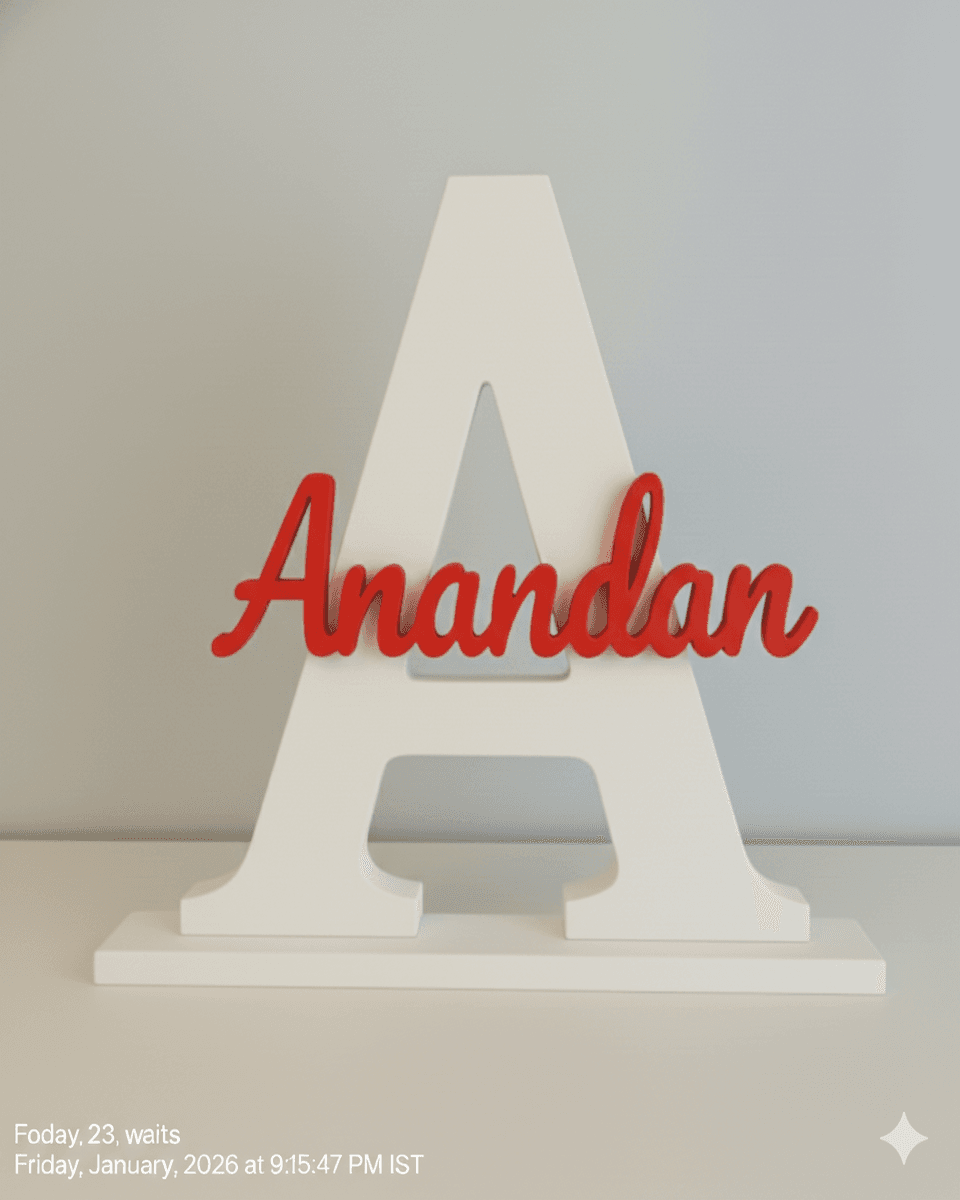 The Signature Monogram: Custom Initial Name Board