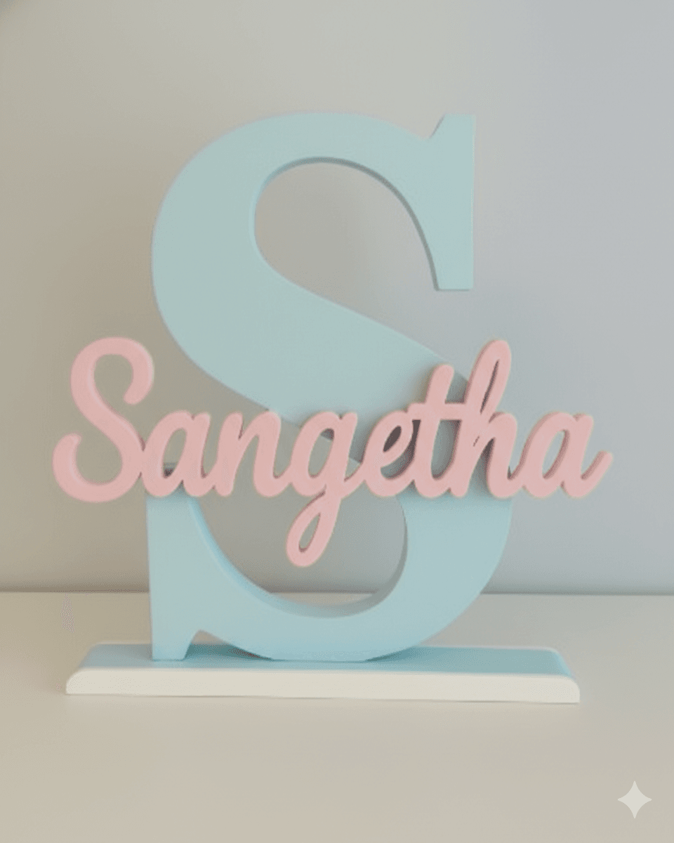 The Signature Monogram: Custom Initial Name Board
