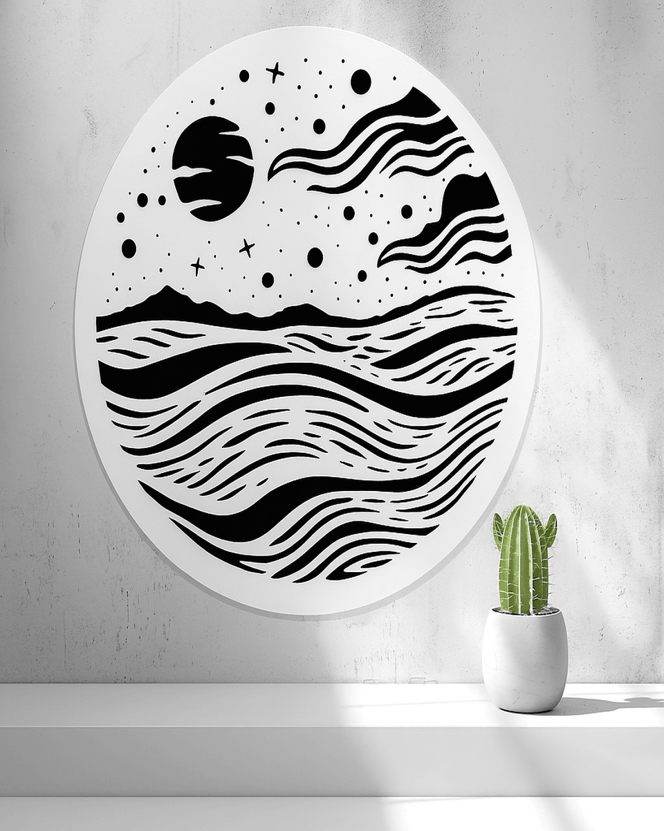 Lunar Waves Wall Art