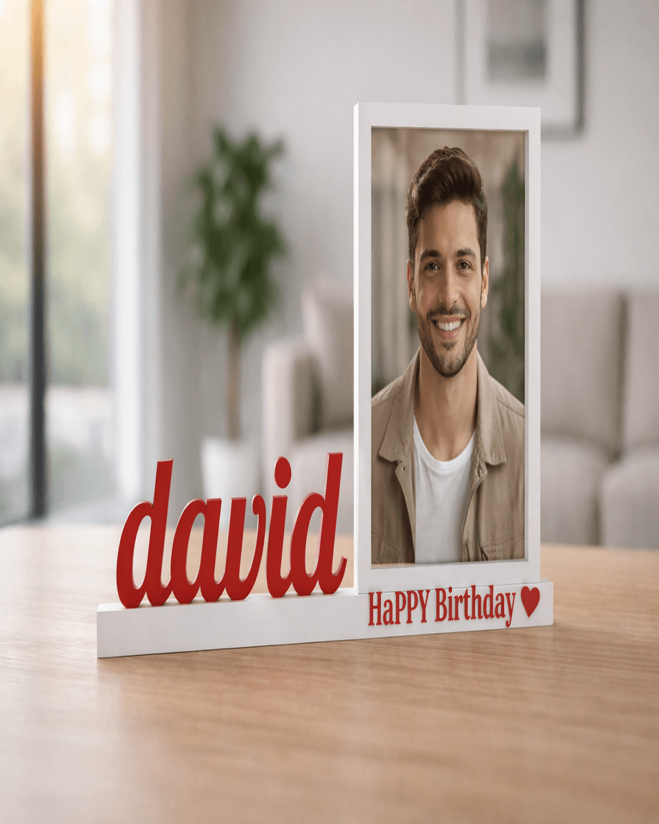 The Celebration Frame – Personalized Birthday Photo Keepsake Frame