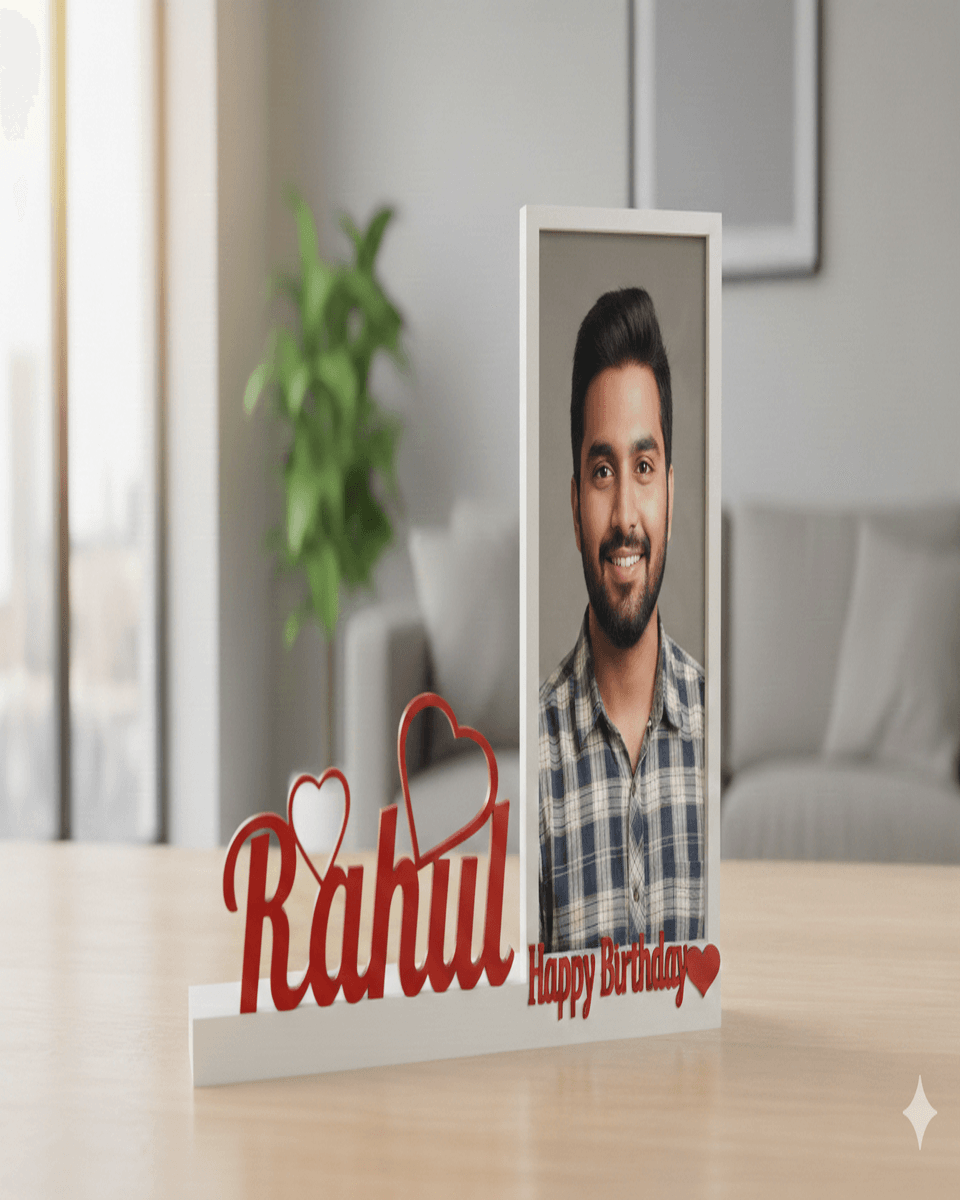 The Celebration Frame – Personalized Birthday Photo Keepsake Frame