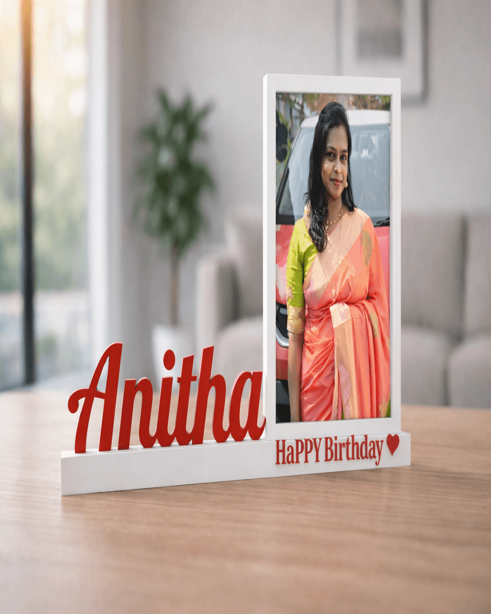 The Celebration Frame – Personalized Birthday Photo Keepsake Frame