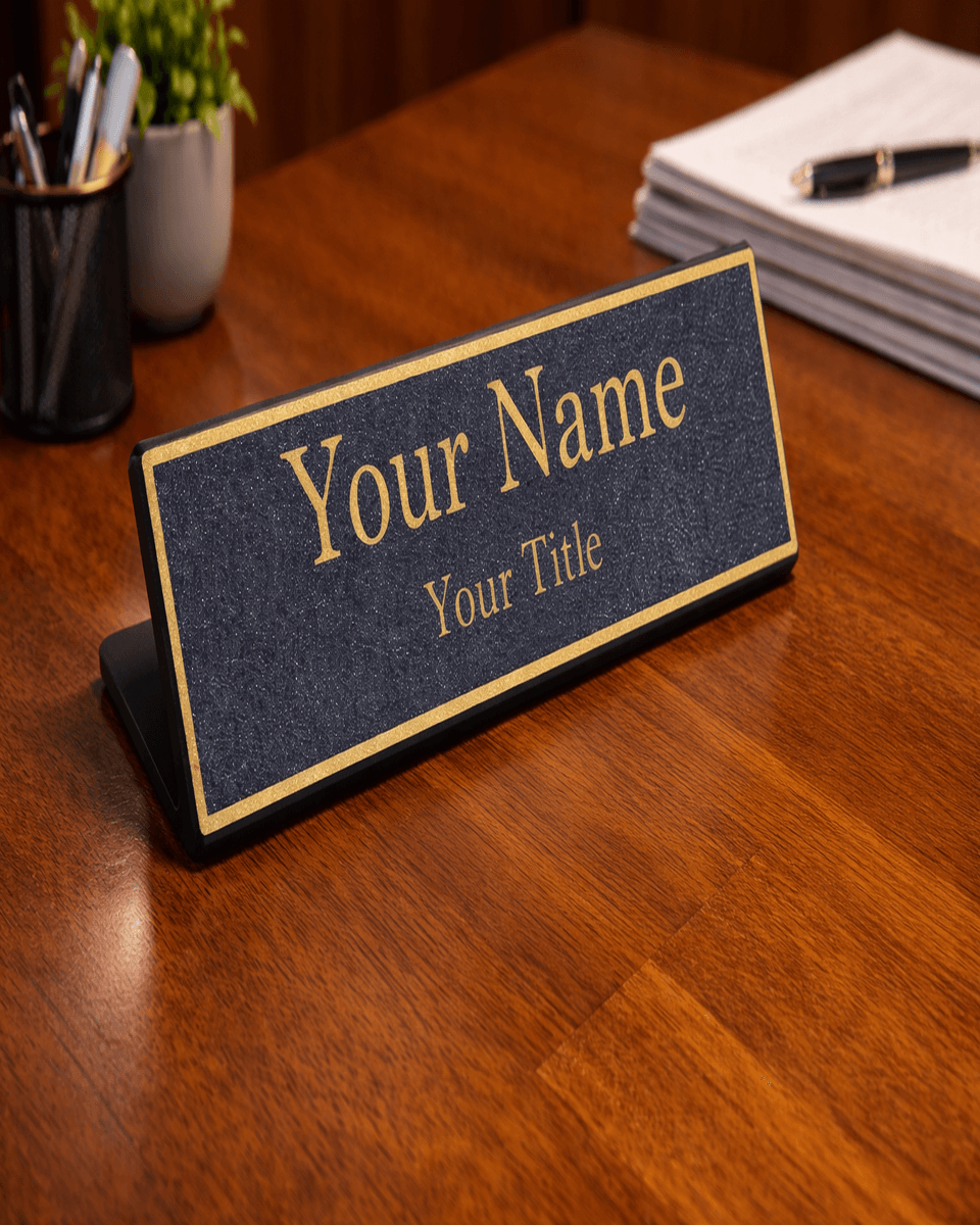 Professional Custom Desktop Nameplate
