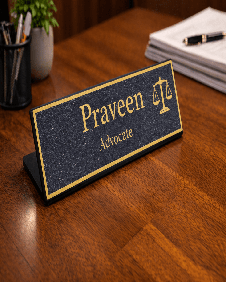 Professional Custom Desktop Nameplate