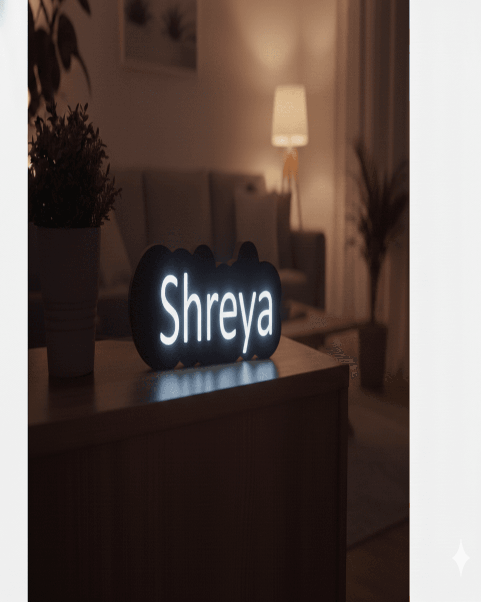 The Glow Series Custom LED Light Box Name Display