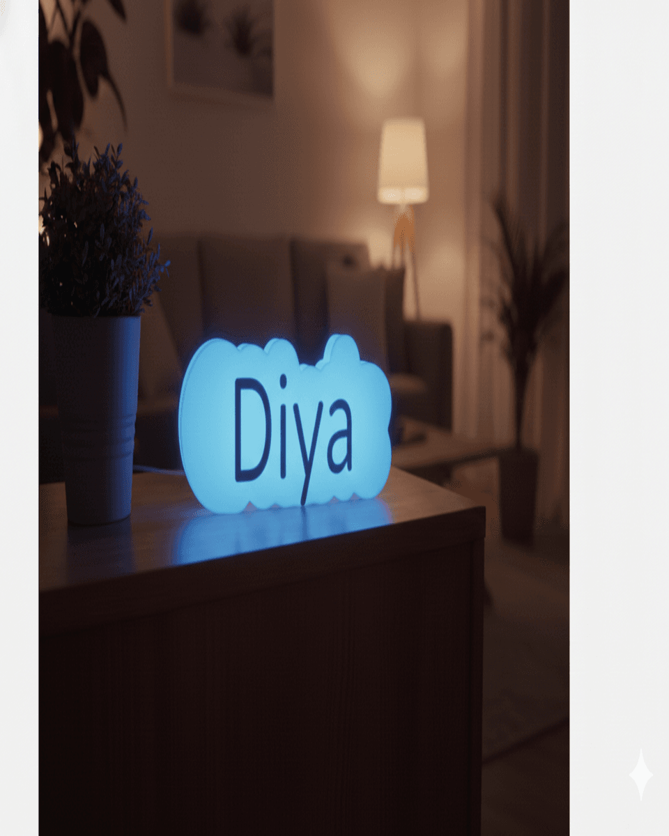 The Glow Series Custom LED Light Box Name Display