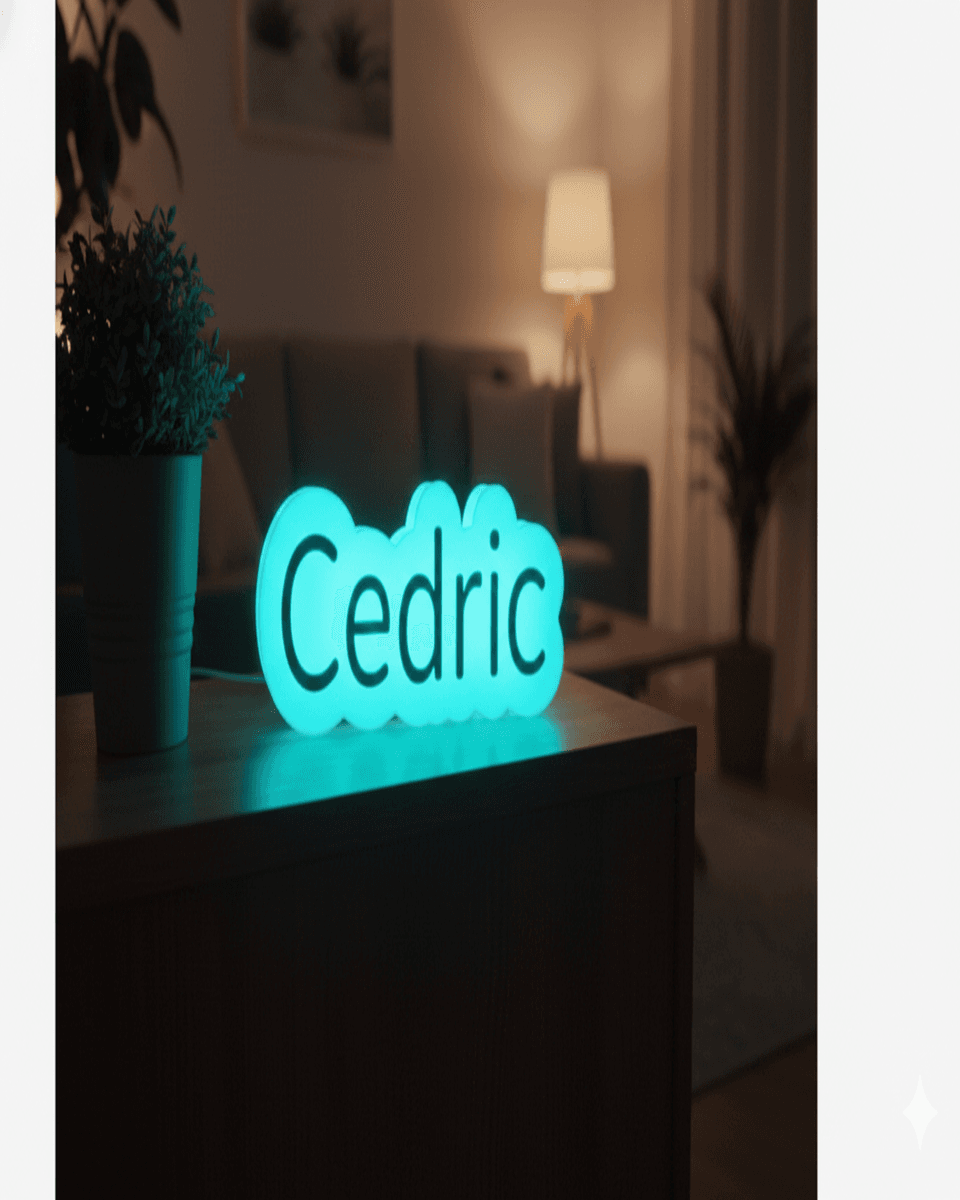 The Glow Series Custom LED Light Box Name Display