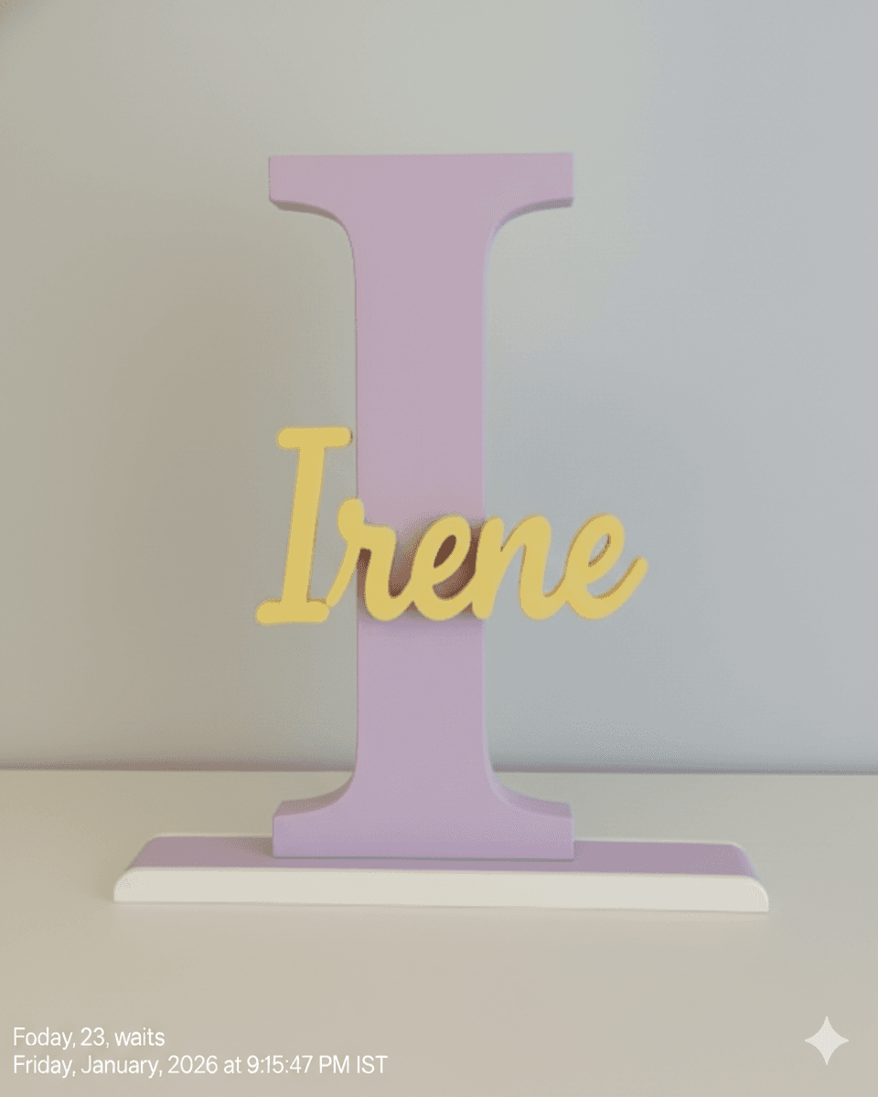 The Signature Monogram: Custom Initial Name Board
