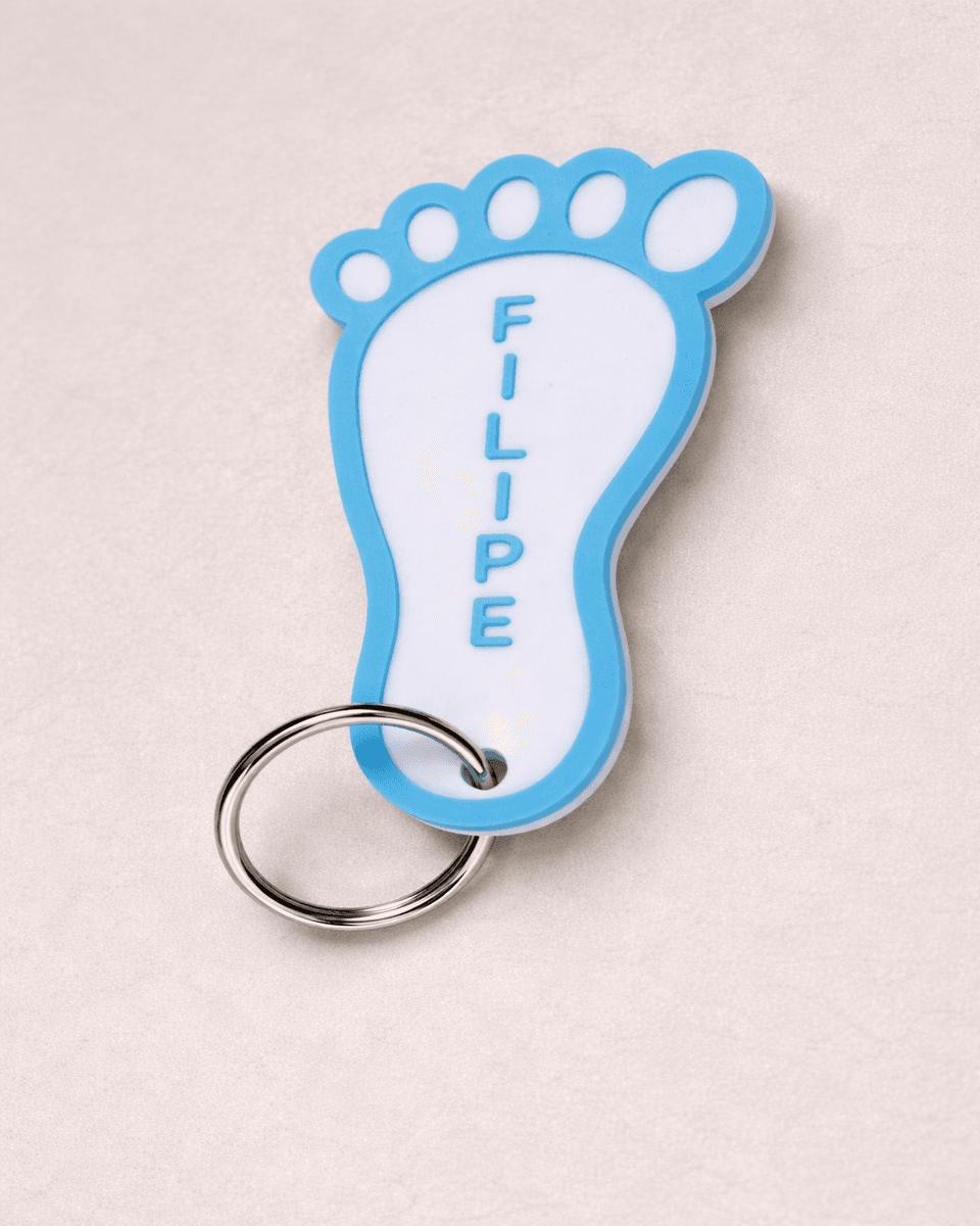 The Tiny Steps Personalized Footprint Keychains