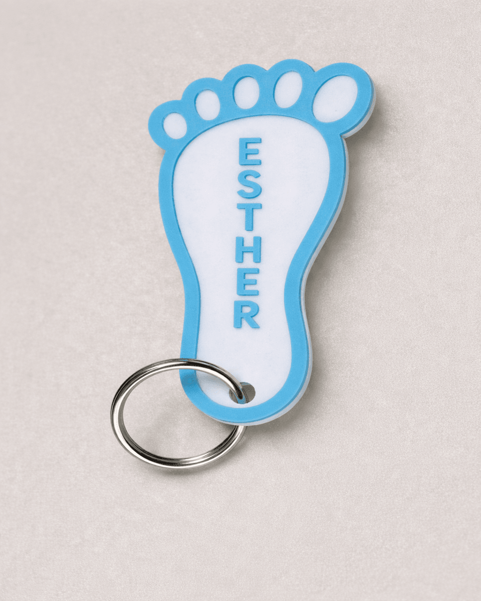 The Tiny Steps Personalized Footprint Keychains