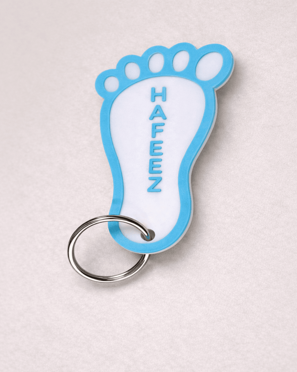 The Tiny Steps Personalized Footprint Keychains