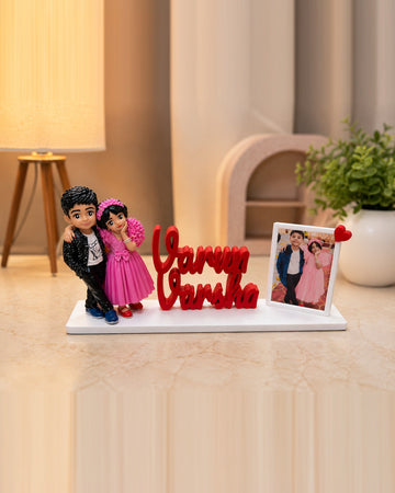 Personalized Brother & Sister Miniature with Name & Photo Frame