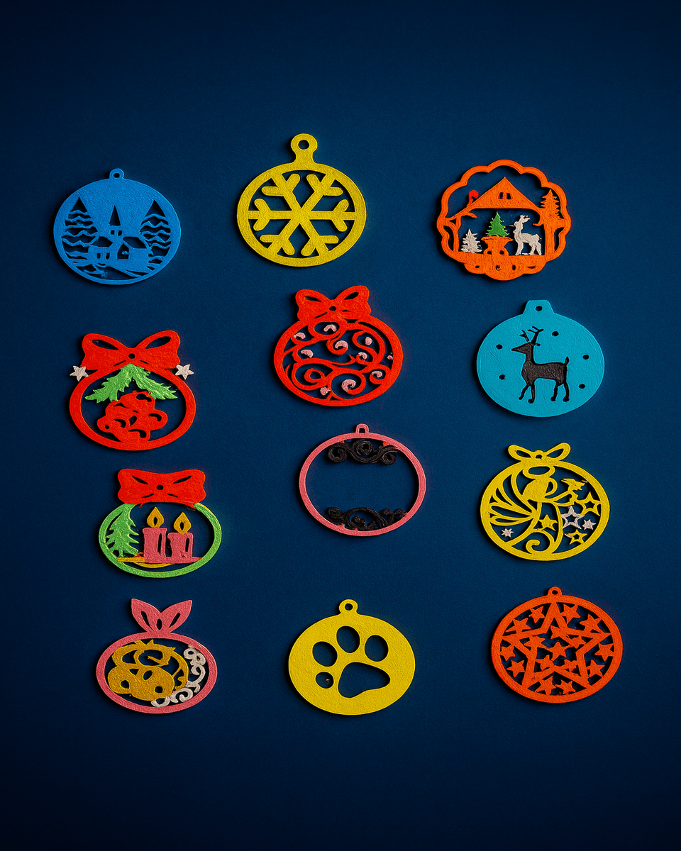 Christmas Tree Hanging Ornaments – Set of 12