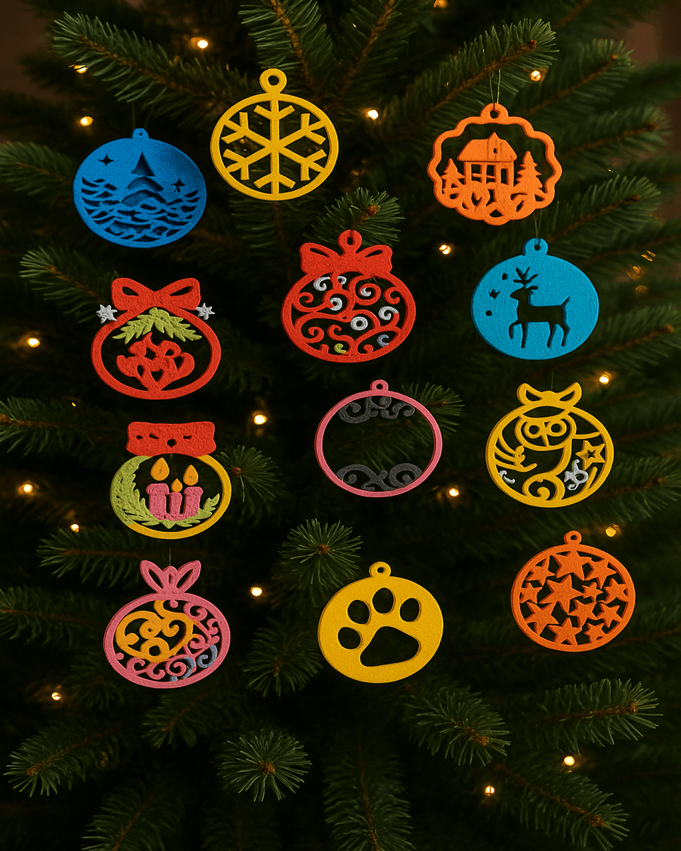 Christmas Tree Hanging Ornaments – Set of 12
