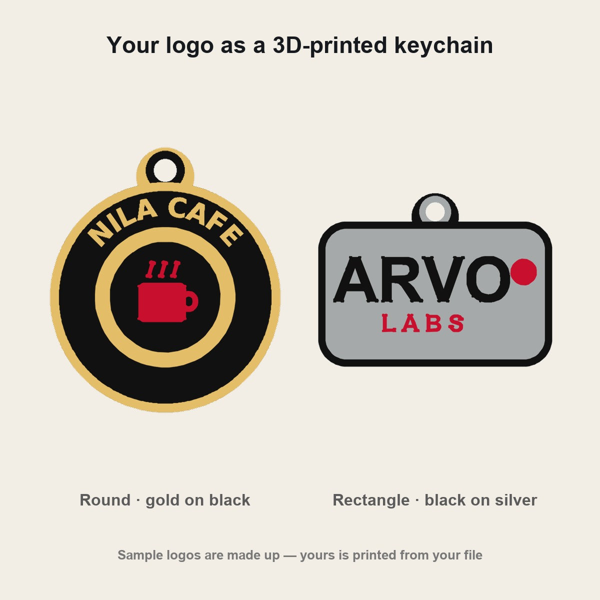 Personalised logo keychain — Kraft Lady Shop