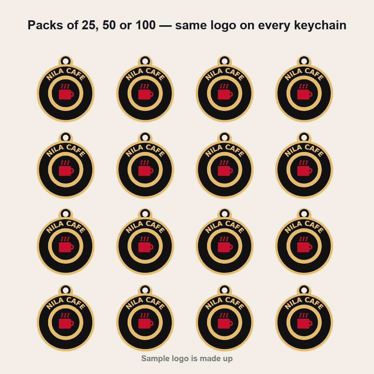Personalised logo keychain — Kraft Lady Shop
