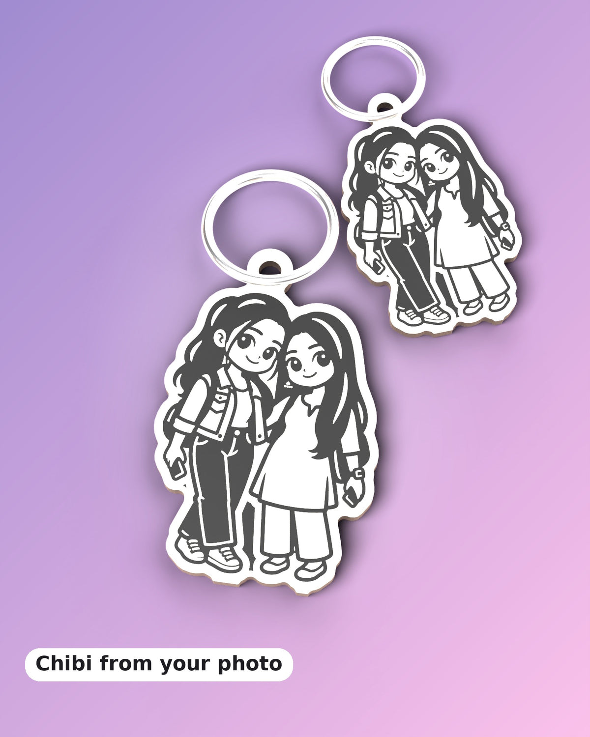 Chibi photo keychain — Kraft Lady Shop