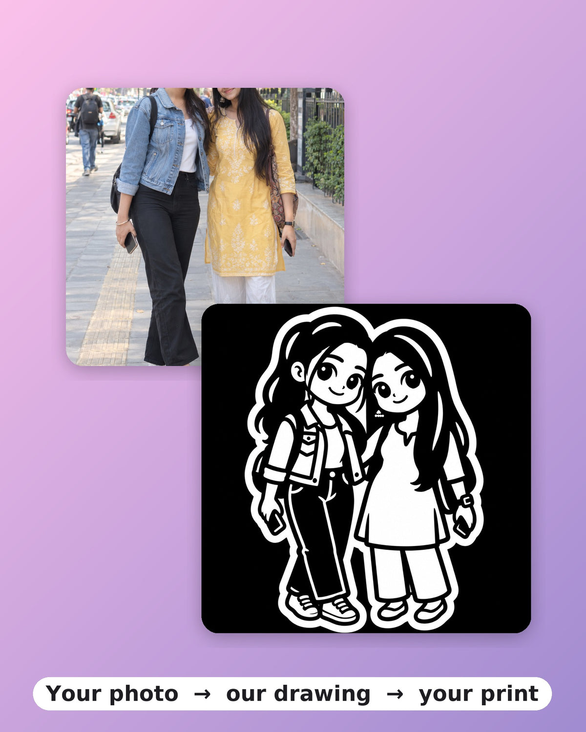 Chibi photo keychain — Kraft Lady Shop