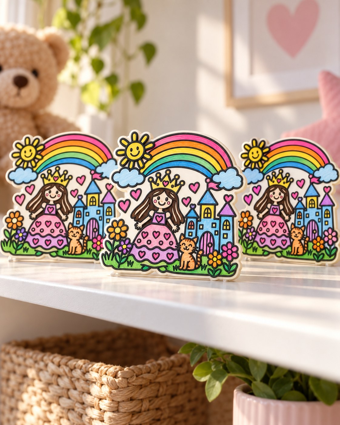 Colour-In Tiles (7 cm) — Colour, Wash & Reuse — Kraft Lady Shop