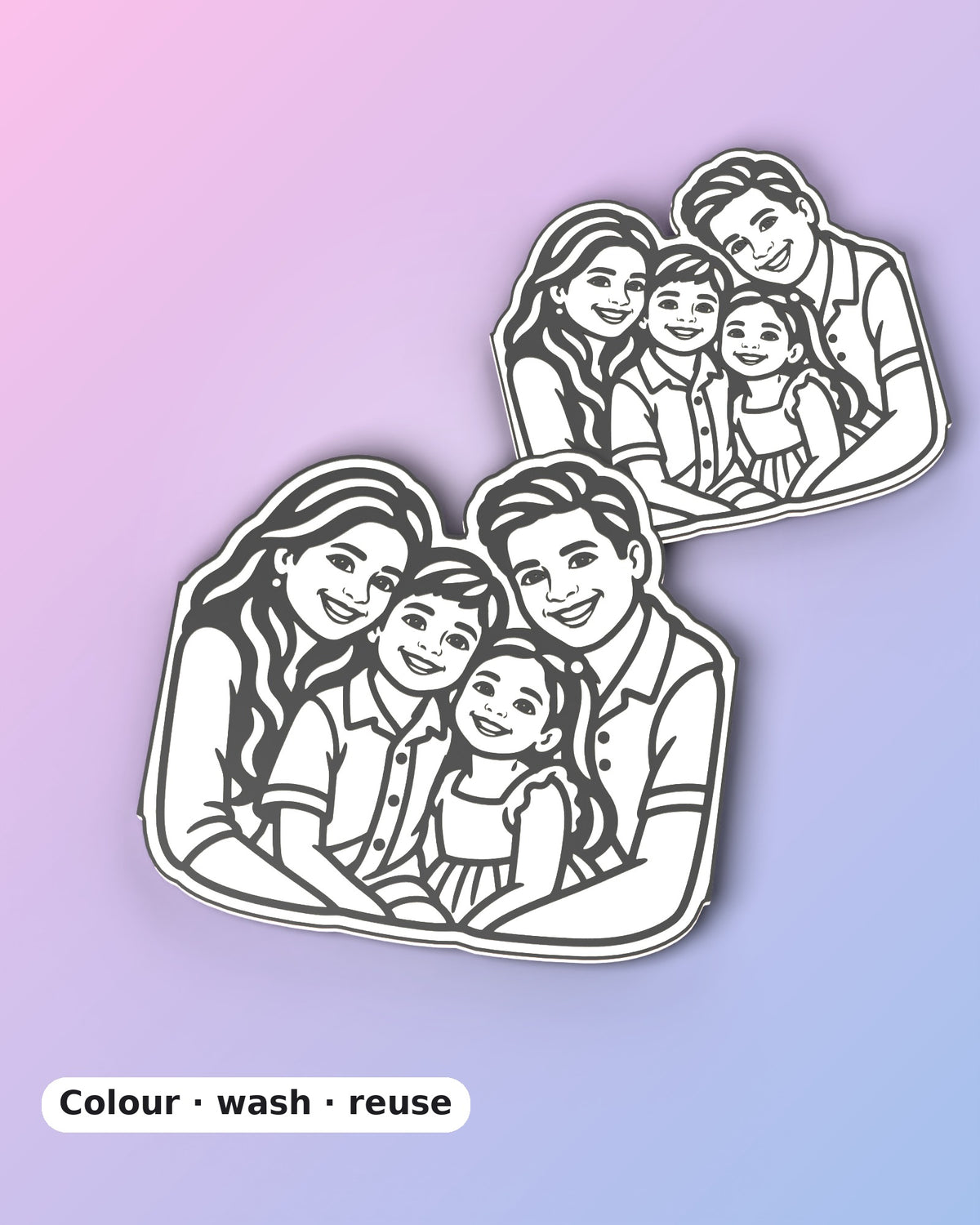 Colour-in board, colour wash reuse — Kraft Lady Shop