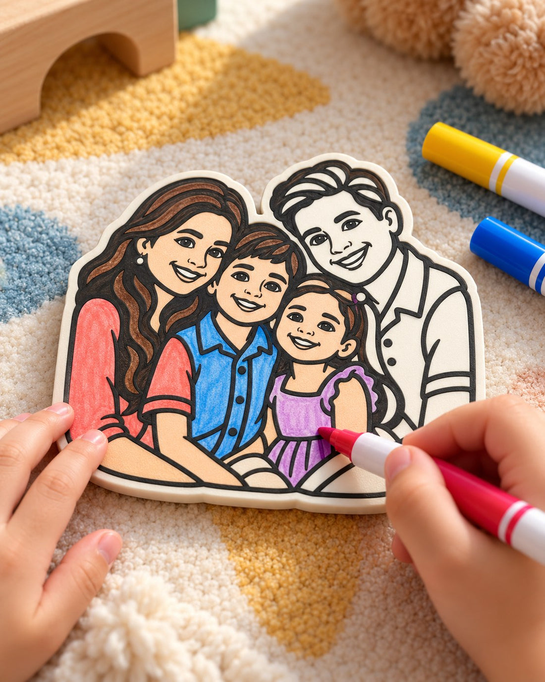 Colour-In Board (12 cm) — Colour, Wash & Reuse — Kraft Lady Shop