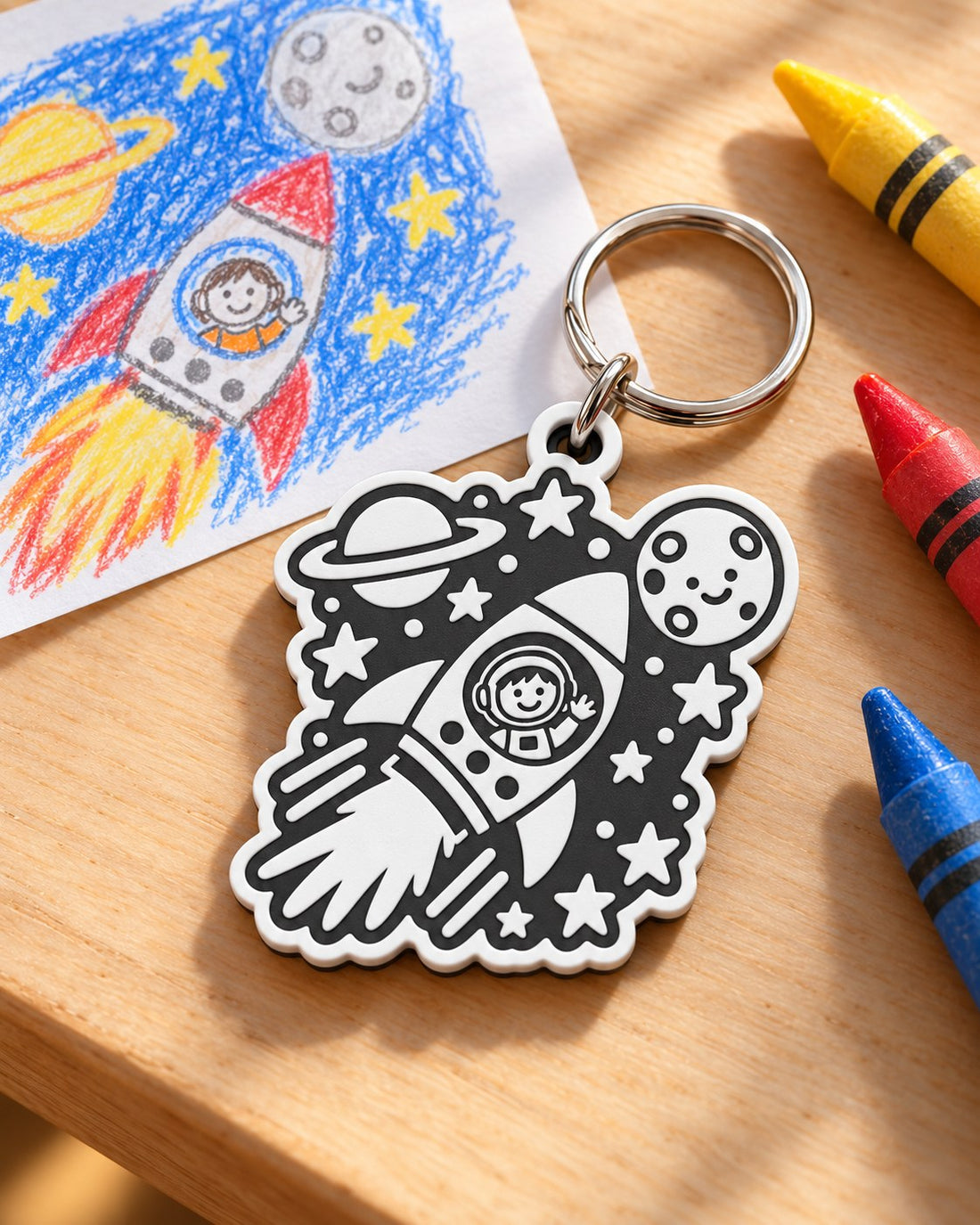 Your Child’s Drawing as a Keychain — Kraft Lady Shop