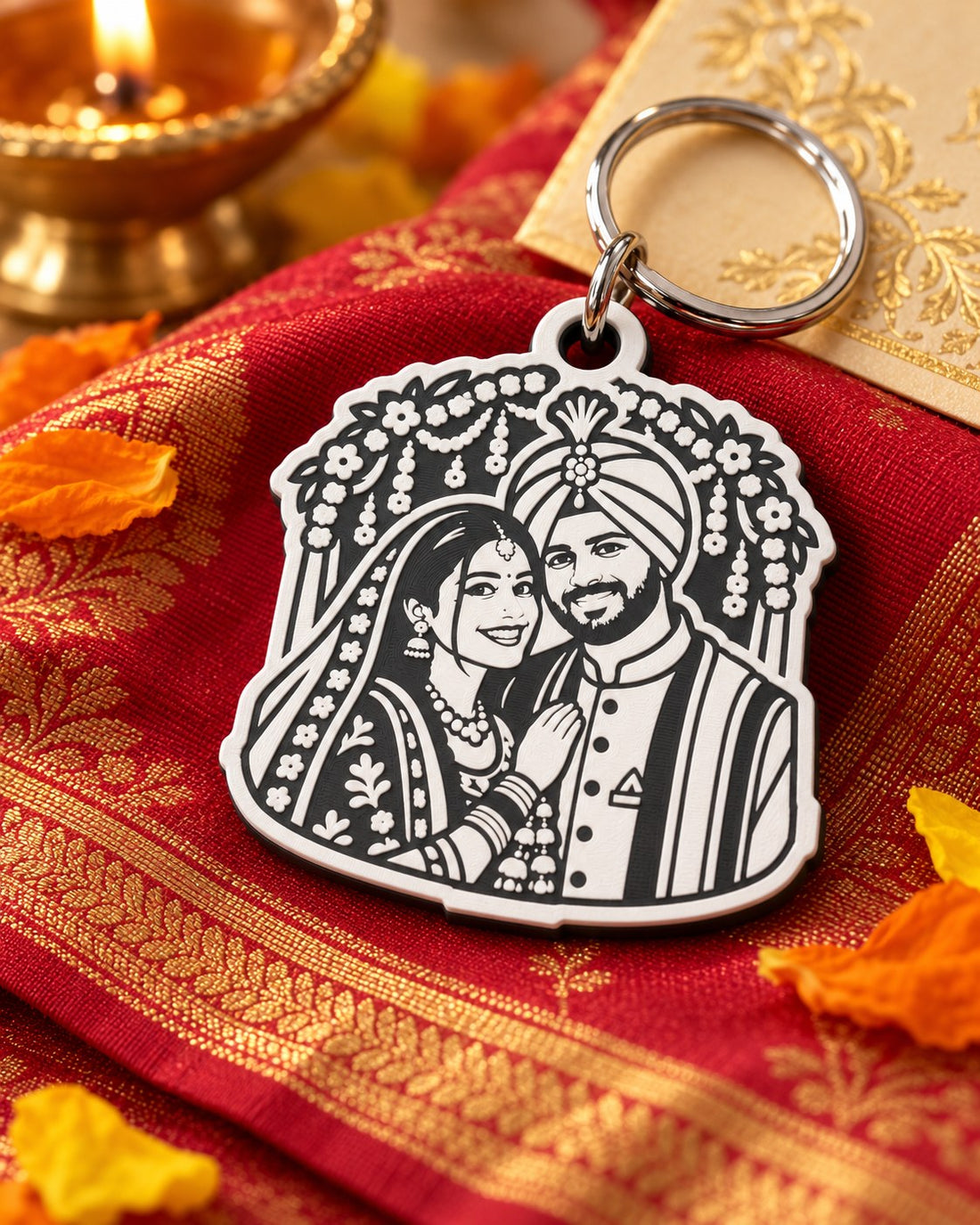 Personalised Wedding Couple Keychain — Kraft Lady Shop