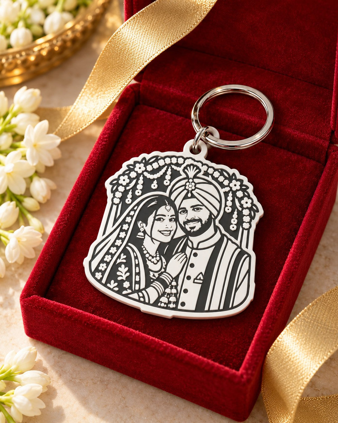 Personalised Wedding Couple Keychain — Kraft Lady Shop