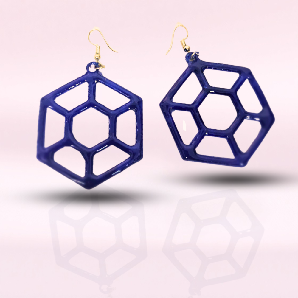 Royal Web Elegance 3D printed Earring