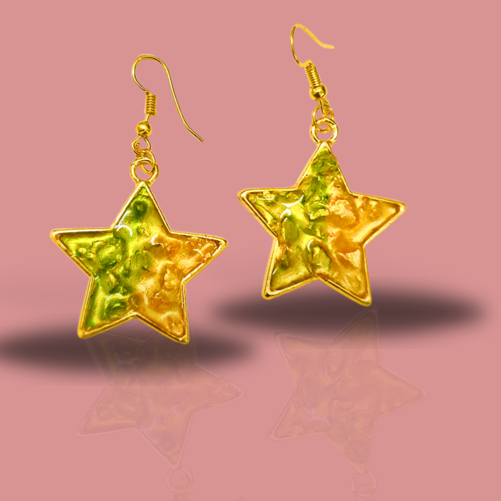 Twinkle Star Embossed Earrings