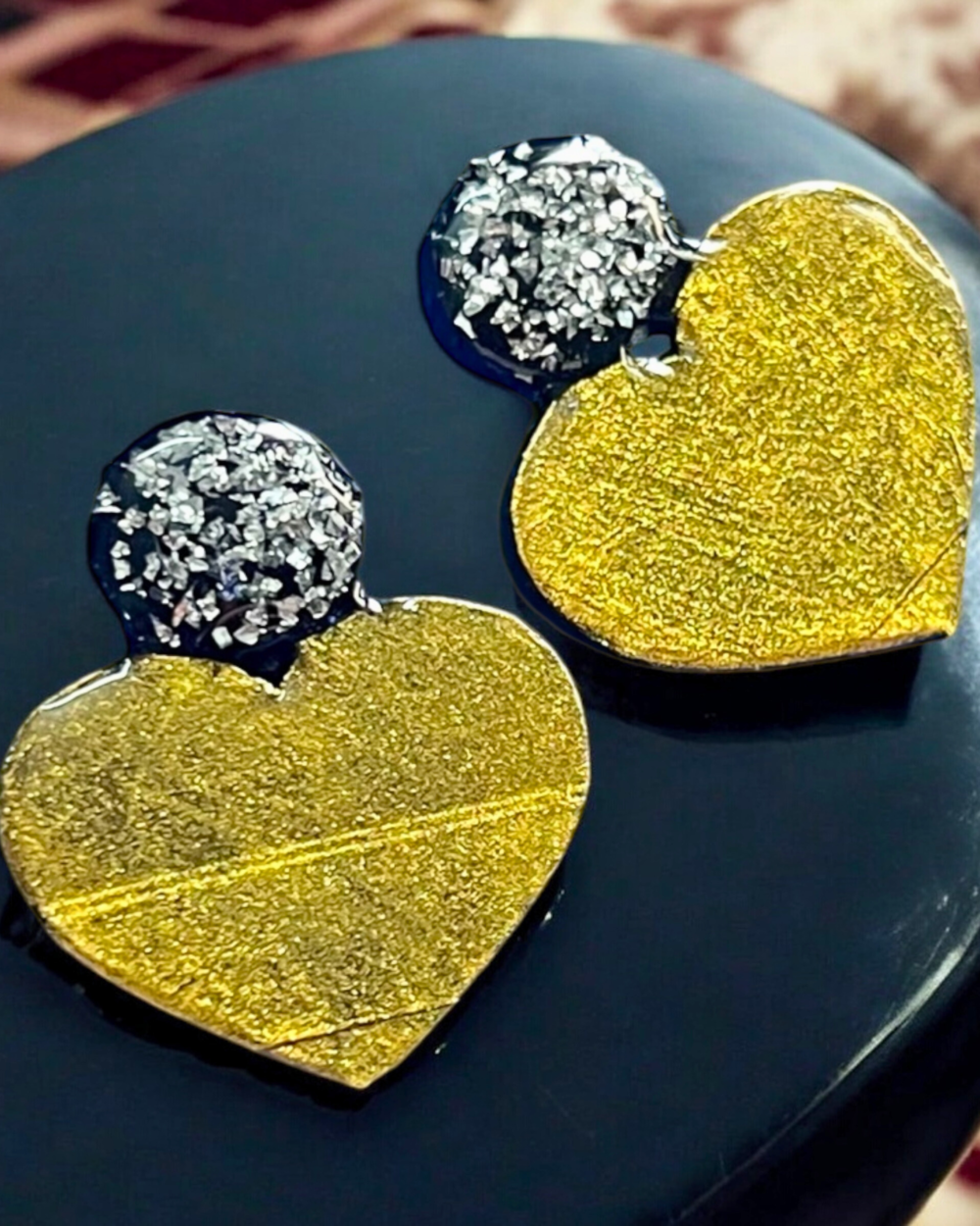 ✨ Golden Spark Heart Earrings ✨