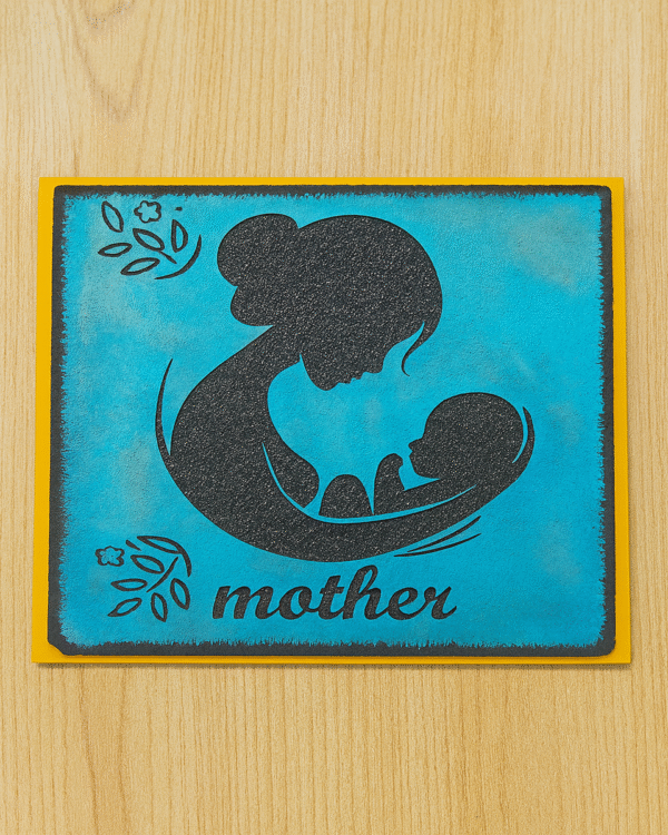 Serene Love Mother & Child Wooden Plaque