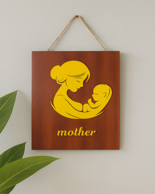 Eternal Bond Mother & Child Wooden Plaque