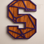 Premium Geometric Wooden Letter Wall Art – Customizable Alphabet Design for Modern Home & Office Decor (Copy)