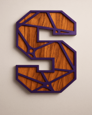 Wooden Floral Alphabet Wall Decor