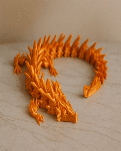 Articulated Dragon Figure – Orange Edition