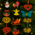 Festive 10-Piece Christmas Hanging Ornaments – Handcrafted Holiday Tree Decor Set