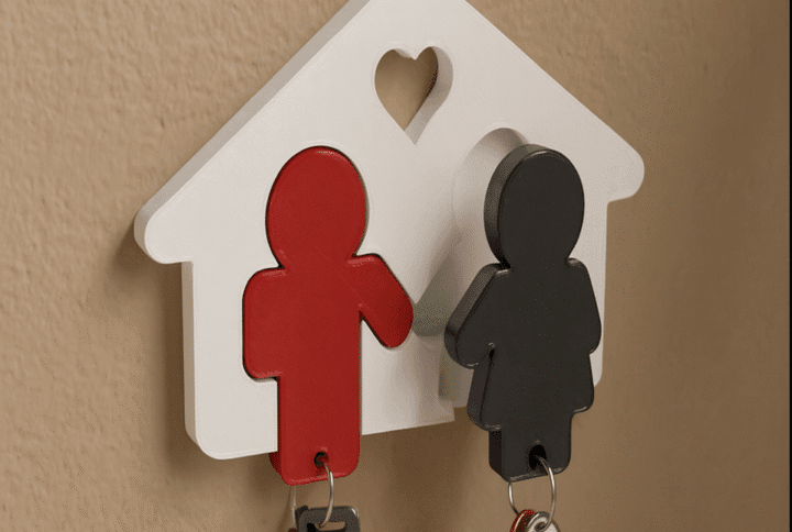 Couple Key Holder – Wall Organizer