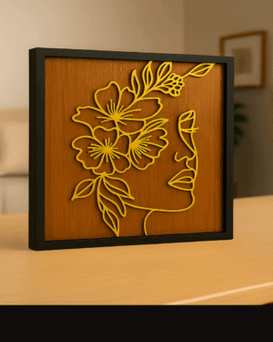 Line art woman Wooden Wall Decor