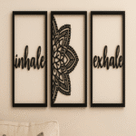 Inhale Exhale Serenity Wall Art Set – 3-Piece Minimalistic Design for Modern Interiors