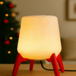 Modern Ambient Lamp – Red Stand Design