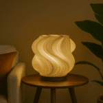Swirl Glow Smart Table Lamp – Modern Multicolor Ambient Light