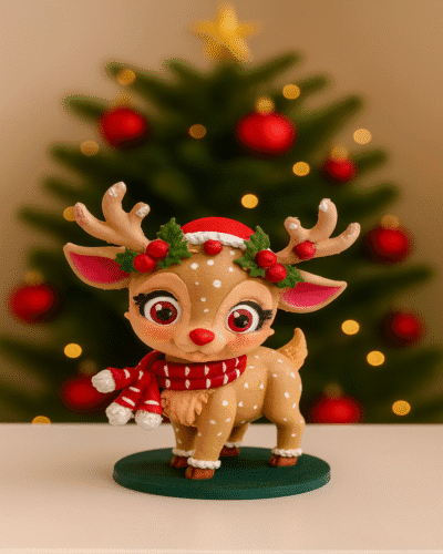 Christmas Reindeer Figurine
