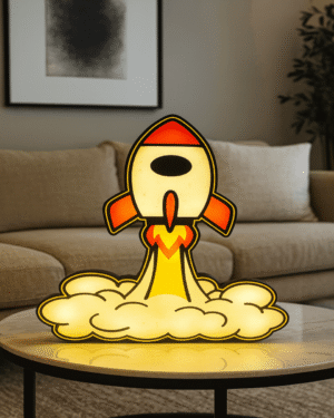 Rocket Launch LED Lamp for Kids