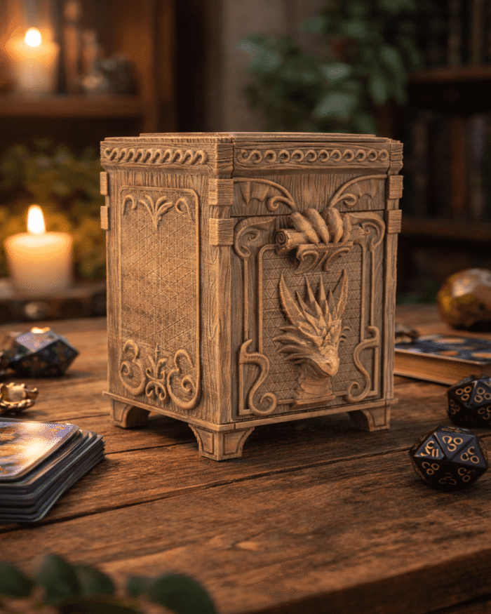 Dragon Deck Box & Dice Tray - Tabletop Card Storage